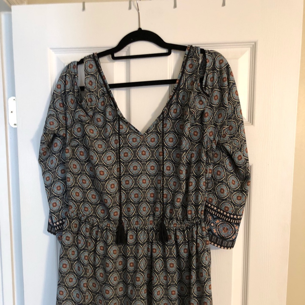 Boho cold shoulder dress